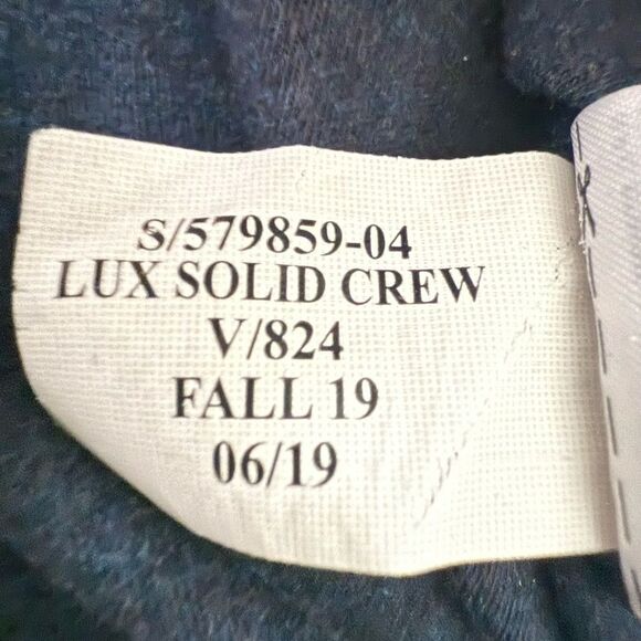 Banana Republic Lux Solid Crew T-Shirt Slate Blue Tee Size Large Casual Tee - Picture 3 of 4